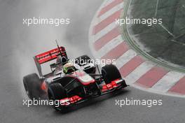 Sergio Perez (MEX) McLaren MP4-28. 28.02.2013. Formula One Testing, Day One, Barcelona, Spain.