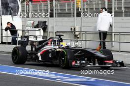 Esteban Gutierrez (MEX) Sauber C32. 28.02.2013. Formula One Testing, Day One, Barcelona, Spain.