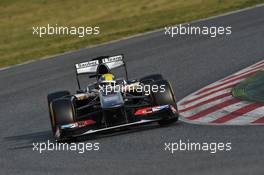 Esteban Gutierrez (MEX) Sauber C32. 28.02.2013. Formula One Testing, Day One, Barcelona, Spain.