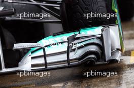 Mercedes AMG F1 W04 front wing. 28.02.2013. Formula One Testing, Day One, Barcelona, Spain.