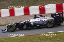 Valtteri Bottas (FIN) Williams FW35. 28.02.2013. Formula One Testing, Day One, Barcelona, Spain.