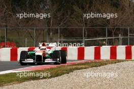 Paul di Resta (GBR) Sahara Force India VJM06. 28.02.2013. Formula One Testing, Day One, Barcelona, Spain.