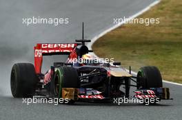 Jean-Eric Vergne (FRA) Scuderia Toro Rosso STR8. 28.02.2013. Formula One Testing, Day One, Barcelona, Spain.