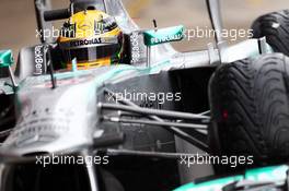 Lewis Hamilton (GBR) Mercedes AMG F1 W04. 28.02.2013. Formula One Testing, Day One, Barcelona, Spain.