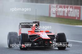 Max Chilton (GBR) Marussia F1 Team MR02. 28.02.2013. Formula One Testing, Day One, Barcelona, Spain.