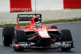 Max Chilton (GBR) Marussia F1 Team MR02. 28.02.2013. Formula One Testing, Day One, Barcelona, Spain.