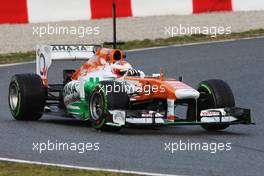 Paul di Resta (GBR) Sahara Force India VJM06. 28.02.2013. Formula One Testing, Day One, Barcelona, Spain.