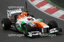 Paul di Resta (GBR) Sahara Force India VJM06. 28.02.2013. Formula One Testing, Day One, Barcelona, Spain.