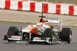 Paul di Resta (GBR) Sahara Force India VJM06. 28.02.2013. Formula One Testing, Day One, Barcelona, Spain.