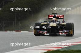 Jean-Eric Vergne (FRA) Scuderia Toro Rosso STR8. 28.02.2013. Formula One Testing, Day One, Barcelona, Spain.