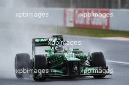 Charles Pic (FRA) Caterham CT03. 28.02.2013. Formula One Testing, Day One, Barcelona, Spain.