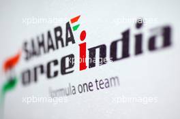 Sahara Force India F1 Team logo. 28.02.2013. Formula One Testing, Day One, Barcelona, Spain.