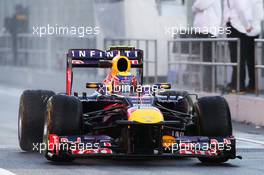 Mark Webber (AUS) Red Bull Racing RB9. 28.02.2013. Formula One Testing, Day One, Barcelona, Spain.