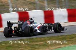 Esteban Gutierrez (MEX) Sauber C32. 28.02.2013. Formula One Testing, Day One, Barcelona, Spain.