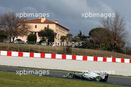 Lewis Hamilton (GBR) Mercedes AMG F1 W04. 28.02.2013. Formula One Testing, Day One, Barcelona, Spain.