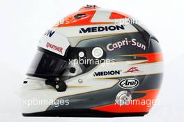 The helmet of Adrian Sutil (GER) Sahara Force India F1. 28.02.2013. Formula One Testing, Day One, Barcelona, Spain.