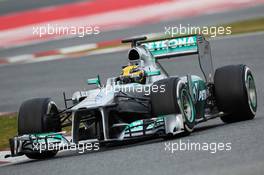 Lewis Hamilton (GBR) Mercedes AMG F1 W04. 28.02.2013. Formula One Testing, Day One, Barcelona, Spain.