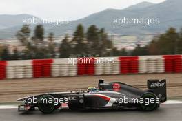 Esteban Gutierrez (MEX) Sauber C32. 28.02.2013. Formula One Testing, Day One, Barcelona, Spain.