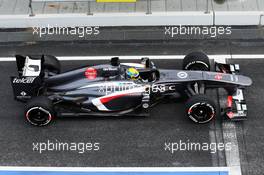 Esteban Gutierrez (MEX) Sauber C32. 28.02.2013. Formula One Testing, Day One, Barcelona, Spain.