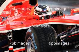 Max Chilton (GBR) Marussia F1 Team MR02. 28.02.2013. Formula One Testing, Day One, Barcelona, Spain.