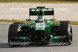 Charles Pic (FRA) Caterham CT03. 28.02.2013. Formula One Testing, Day One, Barcelona, Spain.