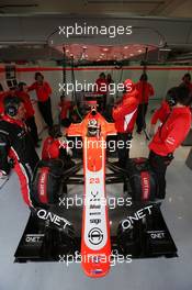 Max Chilton (GBR) Marussia F1 Team MR02. 28.02.2013. Formula One Testing, Day One, Barcelona, Spain.