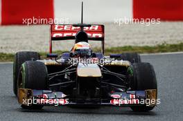 Jean-Eric Vergne (FRA) Scuderia Toro Rosso STR8. 28.02.2013. Formula One Testing, Day One, Barcelona, Spain.