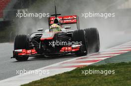 Sergio Perez (MEX) McLaren MP4-28. 28.02.2013. Formula One Testing, Day One, Barcelona, Spain.