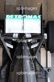 Mercedes AMG F1 W04 rear wing and rear suspension. 28.02.2013. Formula One Testing, Day One, Barcelona, Spain.