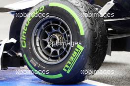 Williams FW35 wheel. 28.02.2013. Formula One Testing, Day One, Barcelona, Spain.