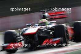 Sergio Perez (MEX) McLaren MP4-28. 28.02.2013. Formula One Testing, Day One, Barcelona, Spain.