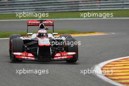 Jenson Button (GBR) McLaren MP4-28. 23.08.2013. Formula 1 World Championship, Rd 11, Belgian Grand Prix, Spa Francorchamps, Belgium, Practice Day.