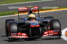 Sergio Perez (MEX) McLaren MP4-28. 23.08.2013. Formula 1 World Championship, Rd 11, Belgian Grand Prix, Spa Francorchamps, Belgium, Practice Day.