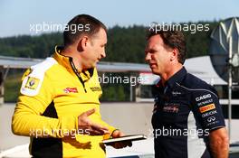 (L to R): Rob White (GBR) Renault Sport Deputy Managing Director (Technical) with Christian Horner (GBR) Red Bull Racing Team Principal. 23.08.2013. Formula 1 World Championship, Rd 11, Belgian Grand Prix, Spa Francorchamps, Belgium, Practice Day.