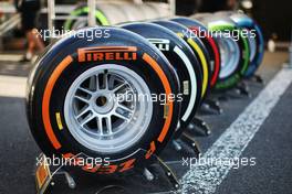 Pirelli tyres. 23.08.2013. Formula 1 World Championship, Rd 11, Belgian Grand Prix, Spa Francorchamps, Belgium, Practice Day.