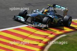 Lewis Hamilton (GBR) Mercedes AMG F1 W04. 23.08.2013. Formula 1 World Championship, Rd 11, Belgian Grand Prix, Spa Francorchamps, Belgium, Practice Day.