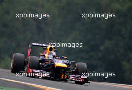Sebastian Vettel (GER), Red Bull Racing  23.08.2013. Formula 1 World Championship, Rd 11, Belgian Grand Prix, Spa Francorchamps, Belgium, Practice Day.
