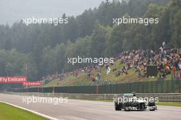 Lewis Hamilton (GBR) Mercedes AMG F1 W04. 23.08.2013. Formula 1 World Championship, Rd 11, Belgian Grand Prix, Spa Francorchamps, Belgium, Practice Day.