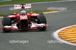 Fernando Alonso (ESP) Ferrari F138. 23.08.2013. Formula 1 World Championship, Rd 11, Belgian Grand Prix, Spa Francorchamps, Belgium, Practice Day.