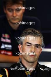 Nick Chester (GBR) Lotus F1 Team Technical Director in the FIA Press Conference. 23.08.2013. Formula 1 World Championship, Rd 11, Belgian Grand Prix, Spa Francorchamps, Belgium, Practice Day.
