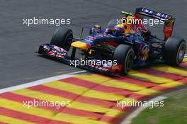 Mark Webber (AUS) Red Bull Racing RB9. 23.08.2013. Formula 1 World Championship, Rd 11, Belgian Grand Prix, Spa Francorchamps, Belgium, Practice Day.