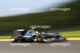Lewis Hamilton (GBR) Mercedes AMG F1 W04. 23.08.2013. Formula 1 World Championship, Rd 11, Belgian Grand Prix, Spa Francorchamps, Belgium, Practice Day.
