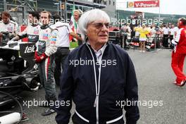 Bernie Ecclestone (GBR) CEO Formula One Group (FOM) on the grid. 25.08.2013. Formula 1 World Championship, Rd 11, Belgian Grand Prix, Spa Francorchamps, Belgium, Race Day.