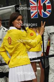 Grid girl. 25.08.2013. Formula 1 World Championship, Rd 11, Belgian Grand Prix, Spa Francorchamps, Belgium, Race Day.