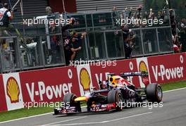 Sebastian Vettel (GER), Red Bull Racing  25.08.2013. Formula 1 World Championship, Rd 11, Belgian Grand Prix, Spa Francorchamps, Belgium, Race Day.