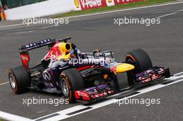 1st place Sebastian Vettel (GER) Red Bull Racing. 25.08.2013. Formula 1 World Championship, Rd 11, Belgian Grand Prix, Spa Francorchamps, Belgium, Race Day.