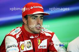 Fernando Alonso (ESP) Ferrari in the FIA Press Conference. 25.08.2013. Formula 1 World Championship, Rd 11, Belgian Grand Prix, Spa Francorchamps, Belgium, Race Day.
