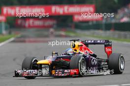 Sebastian Vettel (GER) Red Bull Racing RB9. 25.08.2013. Formula 1 World Championship, Rd 11, Belgian Grand Prix, Spa Francorchamps, Belgium, Race Day.