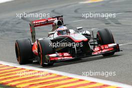 Jenson Button (GBR) McLaren MP4-28. 25.08.2013. Formula 1 World Championship, Rd 11, Belgian Grand Prix, Spa Francorchamps, Belgium, Race Day.