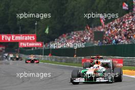 Paul di Resta (GBR) Sahara Force India VJM06. 25.08.2013. Formula 1 World Championship, Rd 11, Belgian Grand Prix, Spa Francorchamps, Belgium, Race Day.